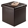 Winsome Ashford Faux Leather Storage Ottoman, Chocolate (92415)~#|#~sp4604305_sc7