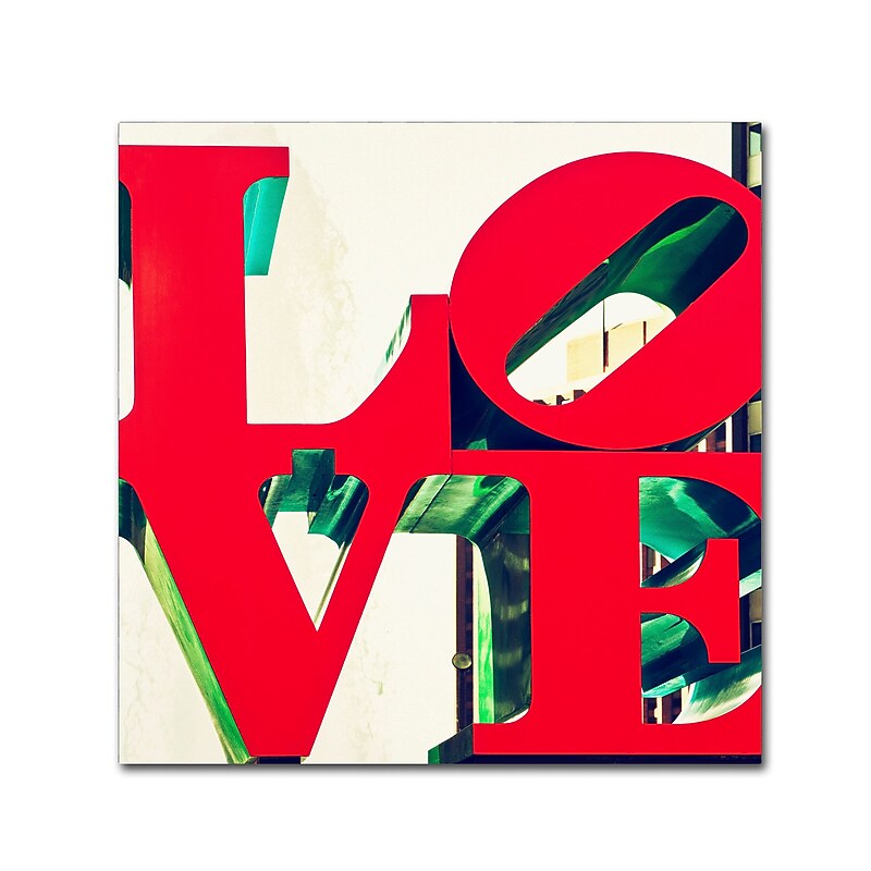 Trademark Fine Art Philippe Hugonnard 'LOVE' 14" x 14" Canvas Stretched Art Print (190836053391) image 1