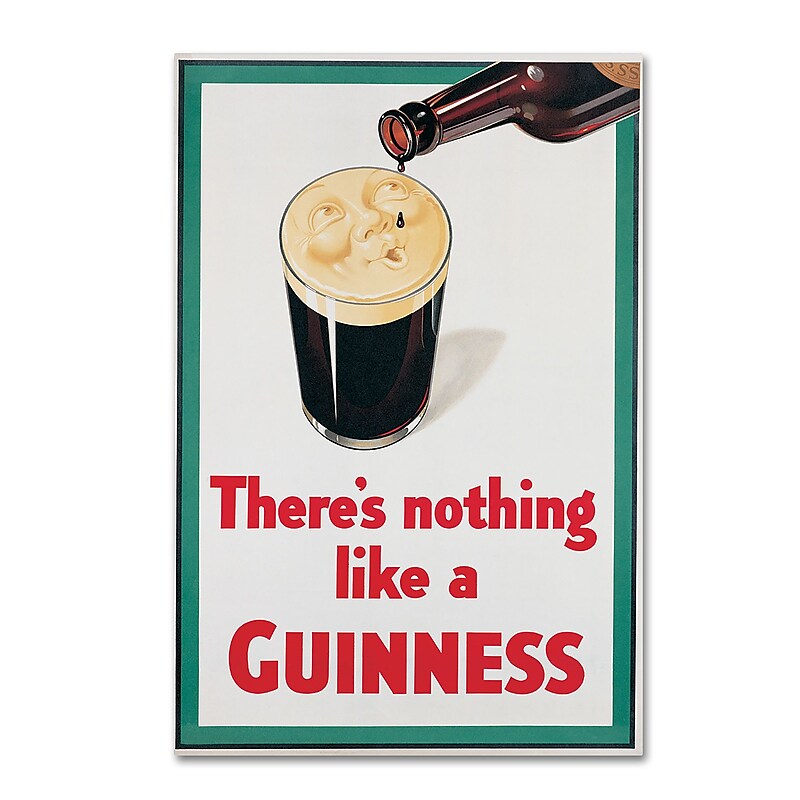 Trademark Fine Art Guinness Brewery 'There's Nothing Like A Guinness I' 12" x 19" Wall Art (190836244430) image 1