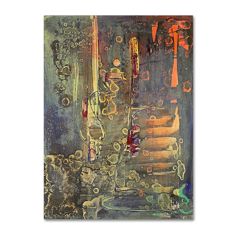 Trademark Fine Art Pat Saunders-White 'Into The Dark' 14" x 19" Canvas Stretched Art Print (190836060351) image 1