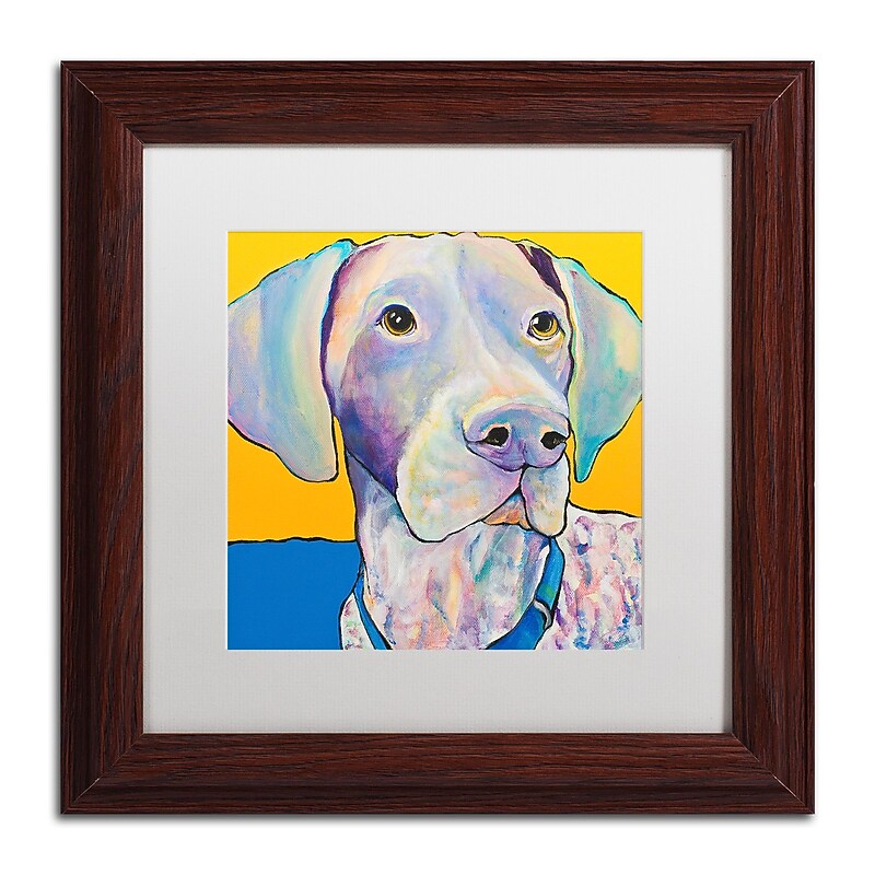 Trademark Fine Art Pat Saunders-White 'Blue' 11" x 11" Matted Framed Art Print (190836057252) image 1