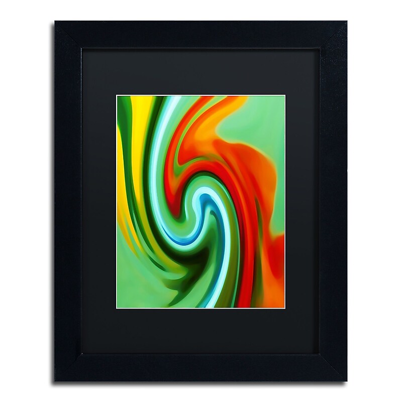 Trademark Fine Art Amy Vangsgard 'Abstract Flower Unfurling Vertical 2' 11" x 14" Matted Framed Art Print (886511933774) image 1