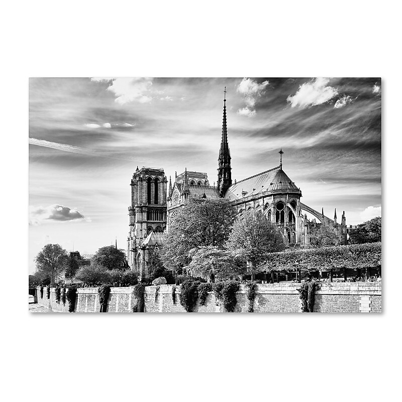Trademark Fine Art Philippe Hugonnard 'Notre Dame Cathedral Paris' 12" x 19" Canvas Stretched Art Print (190836113149) image 1