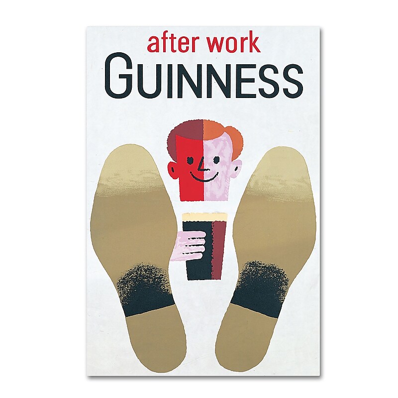 Trademark Fine Art Guinness Brewery 'After Work Guinness' 12" x 19" Wall Art (190836244713) image 1