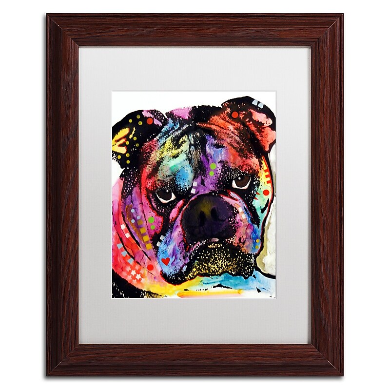 Trademark Fine Art Dean Russo 'Bulldog' 11" x 14" Matted Framed Art Print (190836167104) image 1
