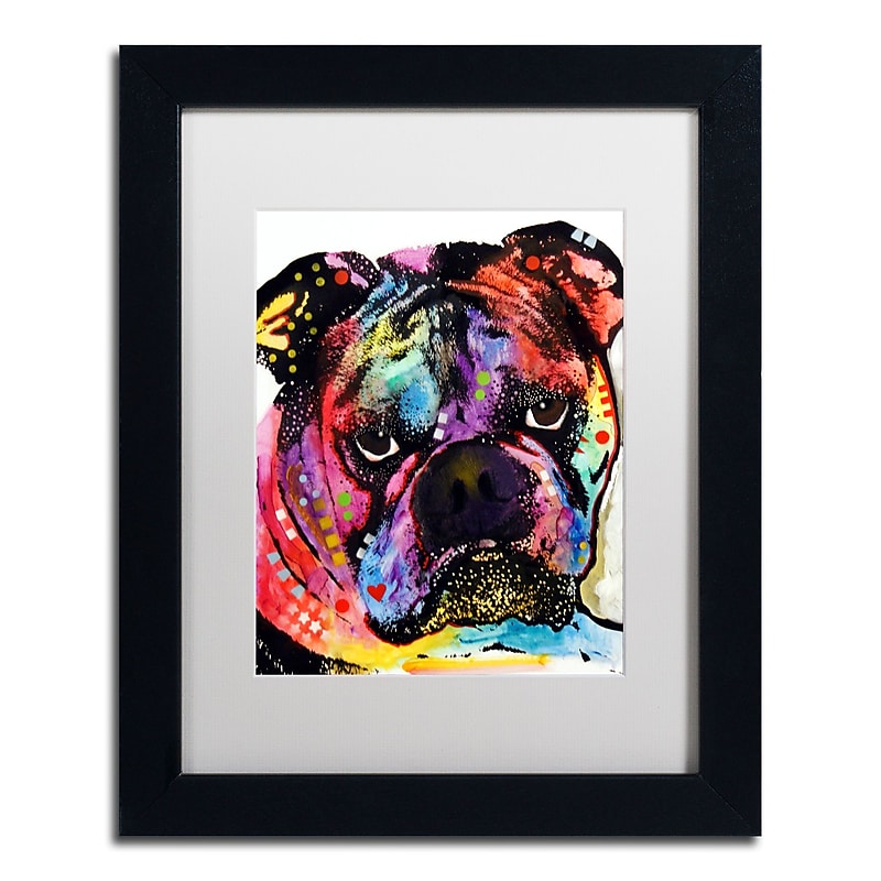 Trademark Fine Art Dean Russo 'Bulldog' 11" x 14" Matted Framed Art Print (190836166992) image 1