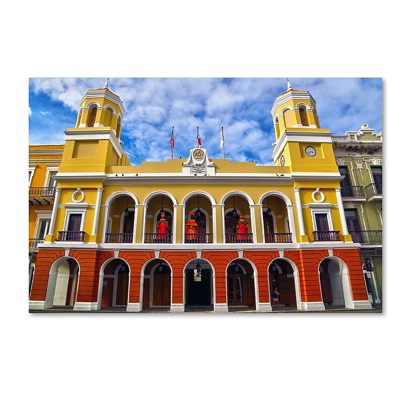 Trademark Fine Art CATeyes 'Alcaldia de San Juan' 12" x 19" Canvas Stretched Art Print (190836033010) image 1