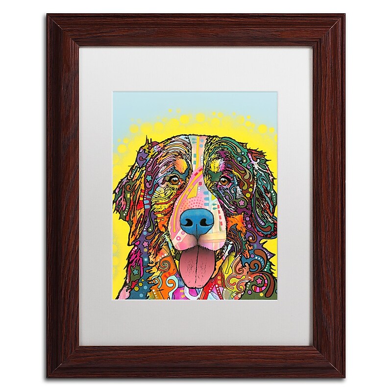Trademark Fine Art Dean Russo 'Bernese Mountain Dog' 11" x 14" Matted Framed Art Print (190836154951) image 1