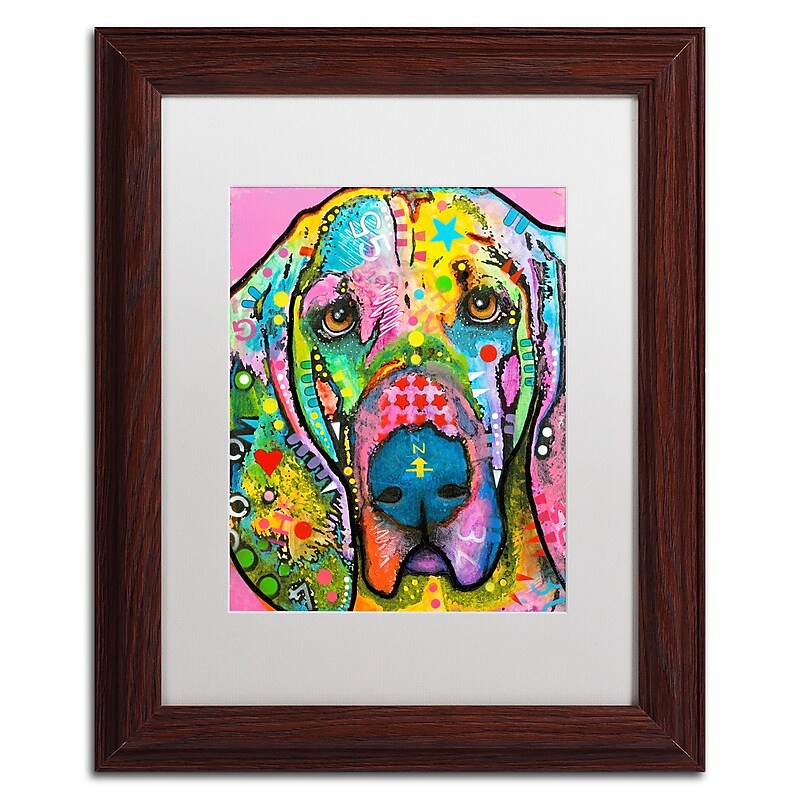 Trademark Fine Art Dean Russo 'Bloodhound' 11" x 14" Matted Framed Art Print (190836138609) image 1