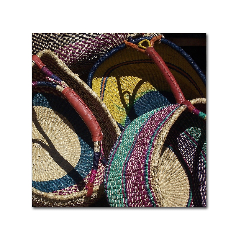 Trademark Fine Art Pat Saunders-White 'Cheyenne Baskets' 18" x 18" Canvas Stretched (190836057962) image 1