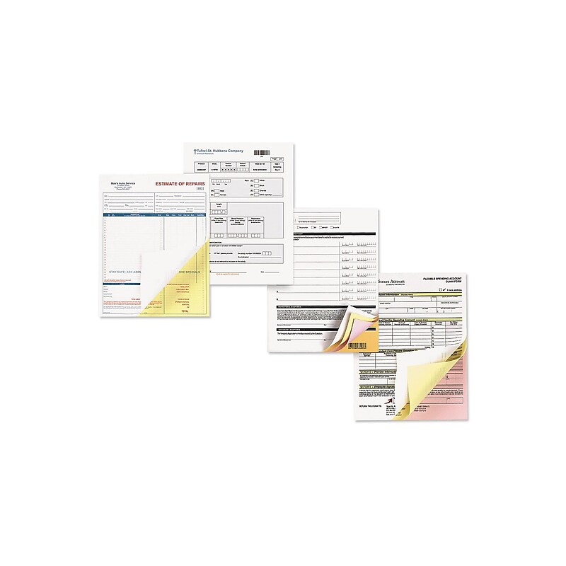 Xerox Revolution Carbonless Paper, 22 lbs., 8.5" x 11", White/Canary/Pink/Goldenrod, 5000/Carton (3R12856) image 1