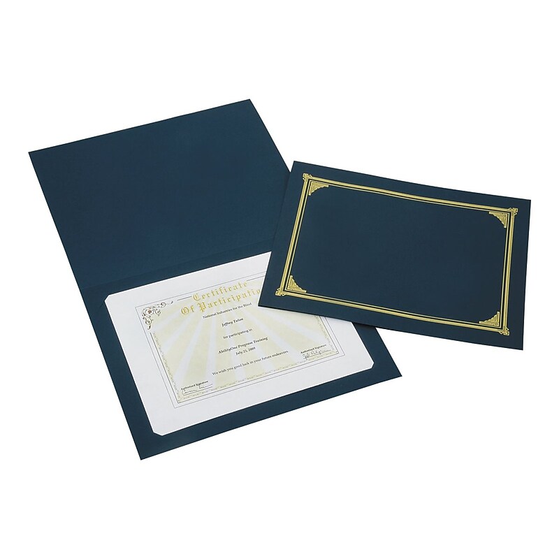 AbilityOne SKILCRAFT Certificate Holders, 8.5" x 11", Blue, 5/Pack (NSN5195771) image 1