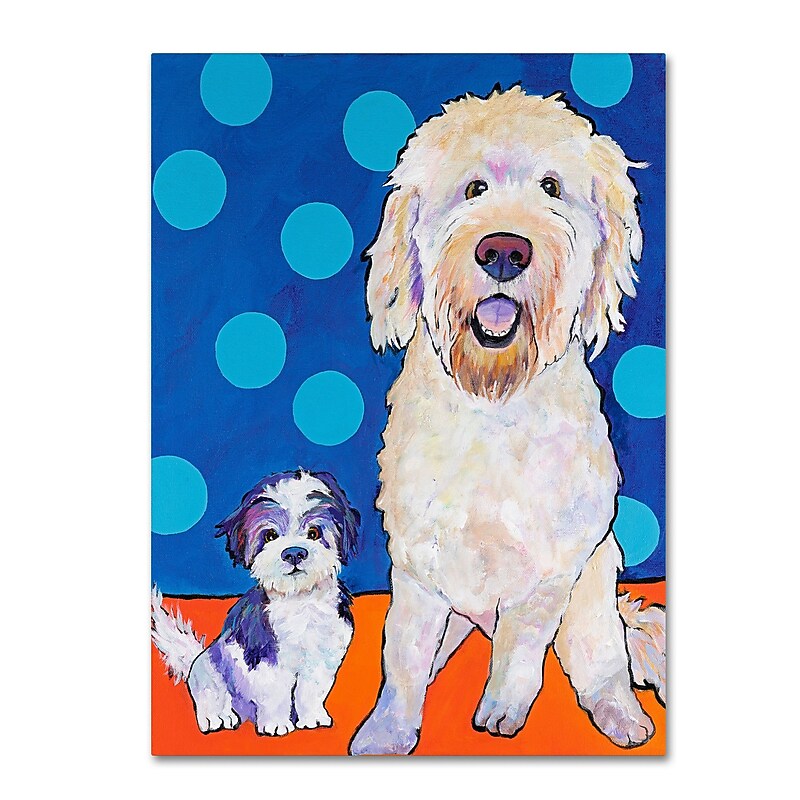 Trademark Fine Art Pat Saunders-White 'Blues Brothers' 14" x 19" Canvas Stretched Art Print (190836063390) image 1