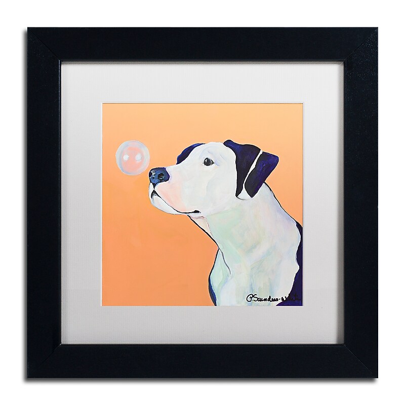 Trademark Fine Art Pat Saunders-White 'Fascination' 11" x 11" Matted Framed (190836060009) image 1