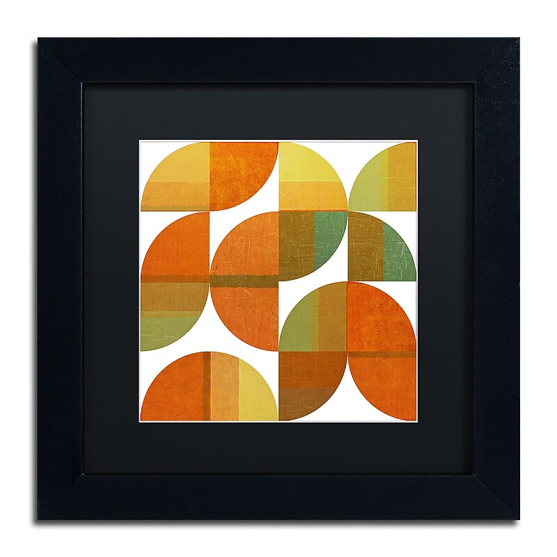 Trademark Fine Art Michelle Calkins 'Four Suns Quartered 1.0' 11" x 11" Matted Framed (190836072903) image 1