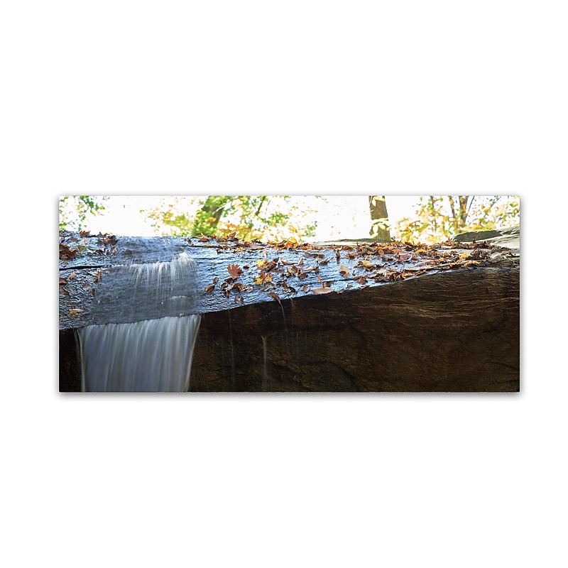Trademark Fine Art Kurt Shaffer 'Blue Hen Falls CVNP' 8" x 19" Canvas Stretched (886511964334) image 1