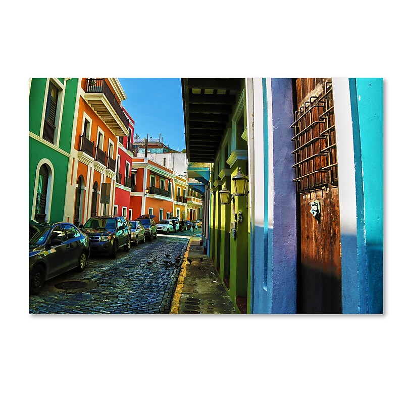 Trademark Fine Art CATeyes 'Old San Juan 11' 12" x 19" Canvas Stretched (190836039678) image 1