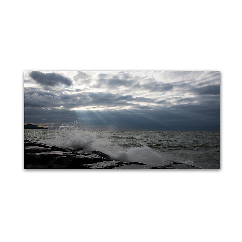 Trademark Fine Art Kurt Shaffer 'Why I Love This Great Lake' 10" x 19" Canvas (190836001873) image 1