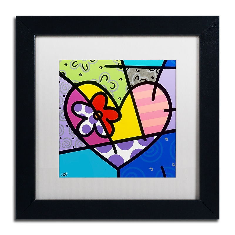 Trademark Fine Art Roberto Rafael 'Big Heart III' 11" x 11" Matted Framed (190836280636) image 1