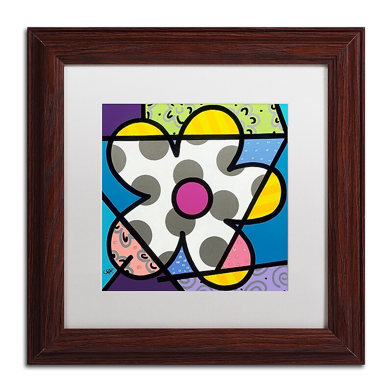 Trademark Fine Art Roberto Rafael 'Big Flower III' 11" x 11" Matted Framed (190836280063) image 1