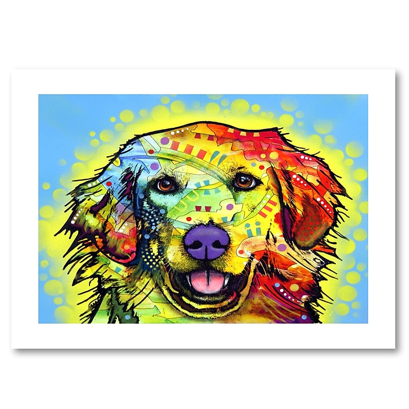 Trademark Fine Art Dean Russo 'Golden Retriever' 18" x 24" Paper Rolled (190836147625) image 1