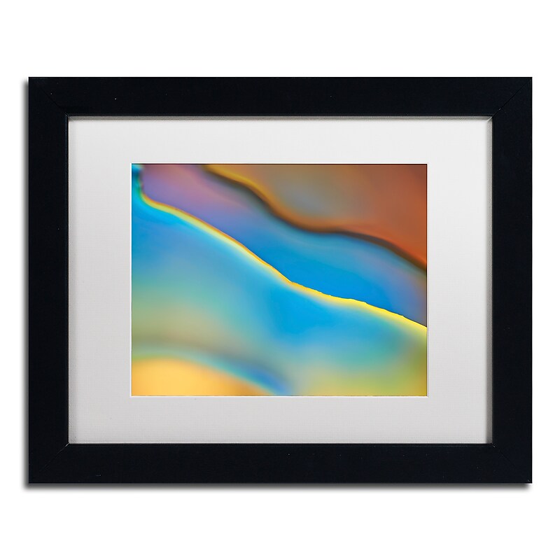 Trademark Fine Art Cora Niele 'Blue Flow' 11" x 14" Matted Framed Art Print (190836253425) image 1