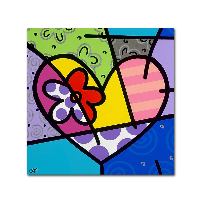 Trademark Fine Art Roberto Rafael 'Big Heart III' 14" x 14" Canvas Stretched (190836280667) image 1
