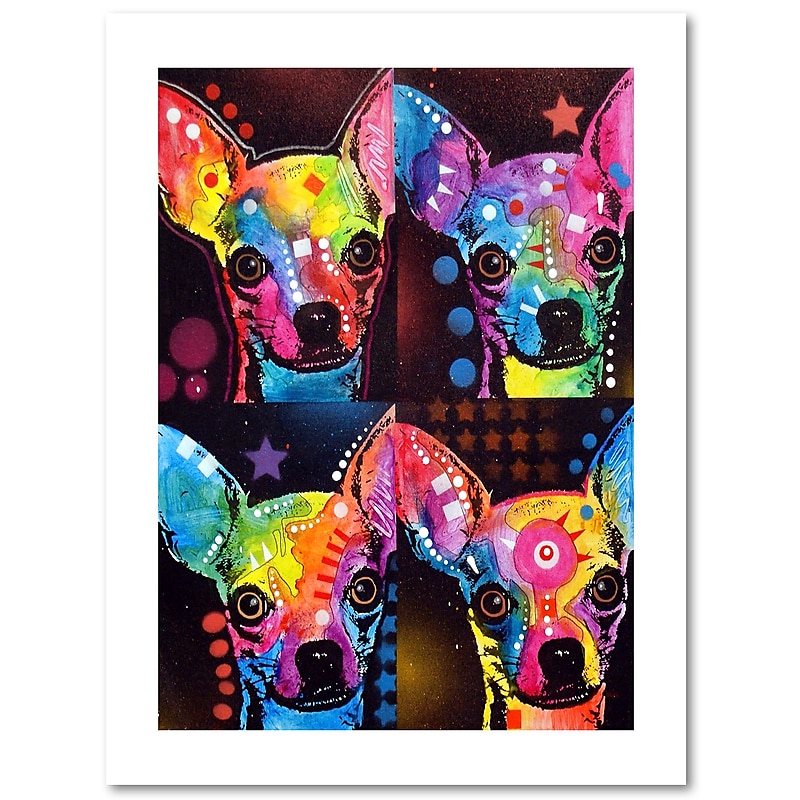 Trademark Fine Art Dean Russo 'Chihuahua 4x' 18" x 24" Paper Rolled Art Print (190836167128) image 1
