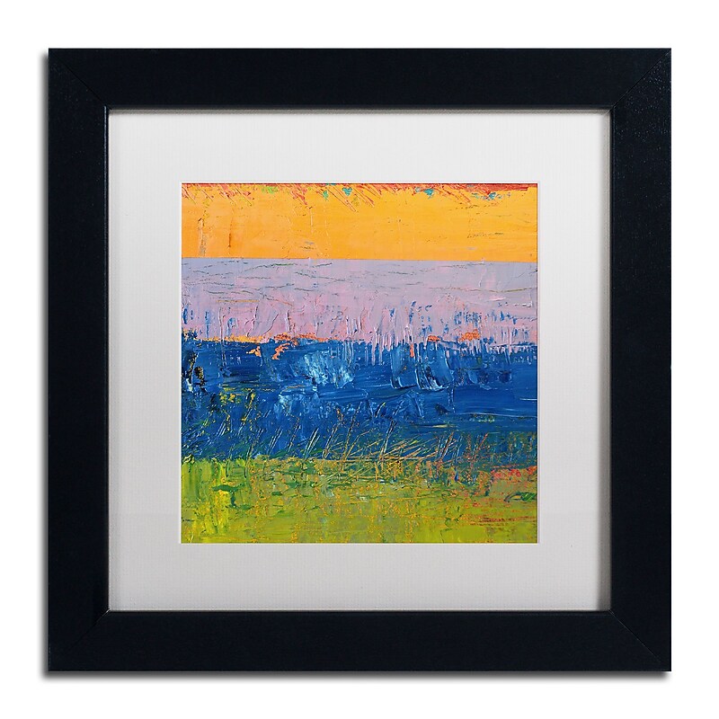 Trademark Fine Art Michelle Calkins 'Thistle Field' 11" x 11" Matted Framed Art Print (190836100750) image 1