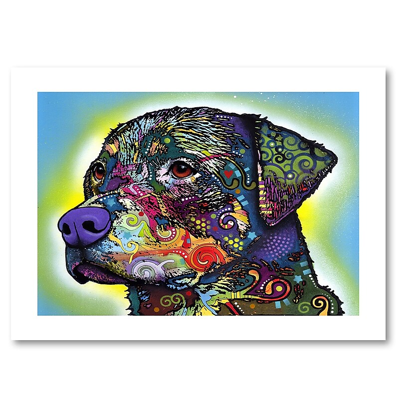 Trademark Fine Art Dean Russo 'The Rottweiler' 18" x 24" Paper Rolled Art Print (190836151073) image 1