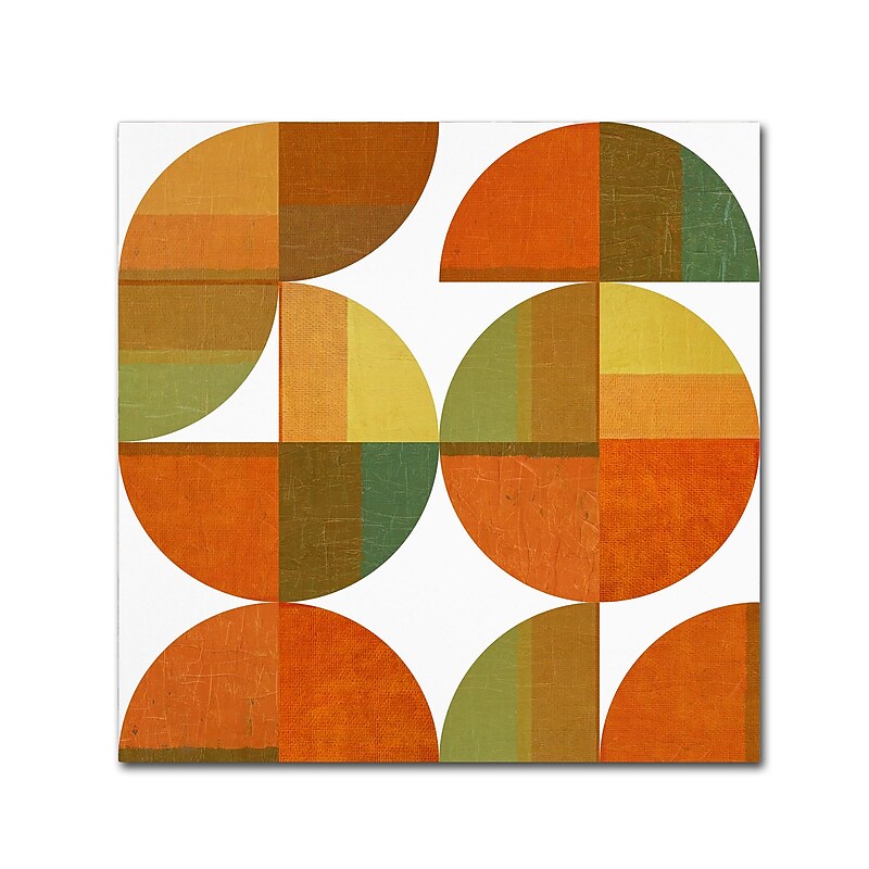 Trademark Fine Art Michelle Calkins 'Four Suns Quartered 2.0' 18" x 18" Canvas Stretched Art Print (190836073115) image 1
