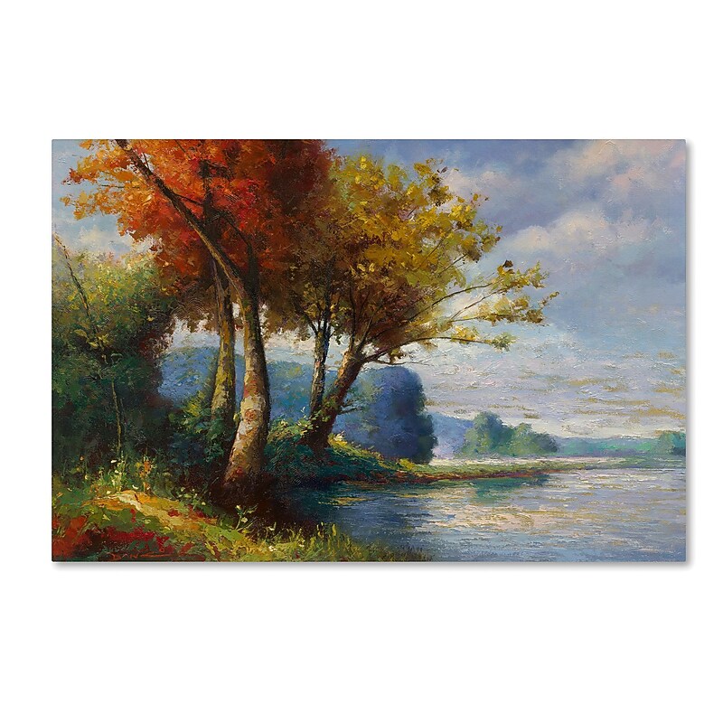 Trademark Fine Art Daniel Moises 'Corot Tribute' 12" x 19" Canvas Stretched Art Print (190836236107) image 1