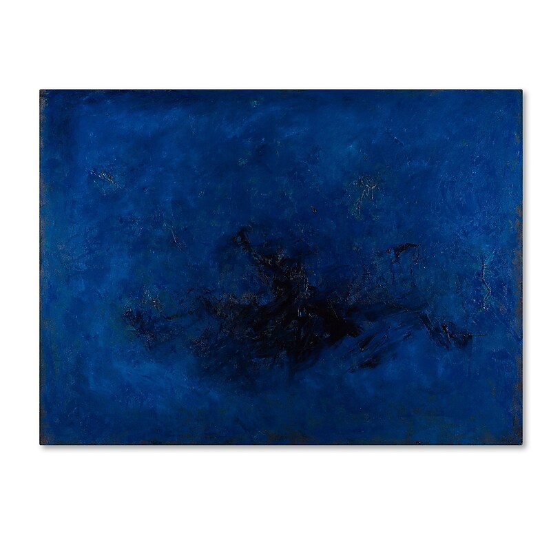 Trademark Fine Art Joarez 'Deep Blue' 14" x 19" Canvas Stretched Art Print (190836233908) image 1