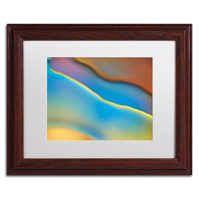 Trademark Fine Art Cora Niele 'Blue Flow' 11" x 14" Matted Framed Art Print (190836253548) image 1