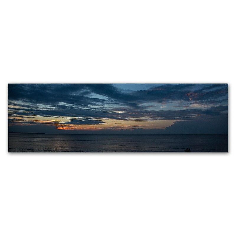 Trademark Fine Art Kurt Shaffer 'Sunset Behind a Front' 6" x 19" Canvas Stretched Art Print (190836008490) image 1