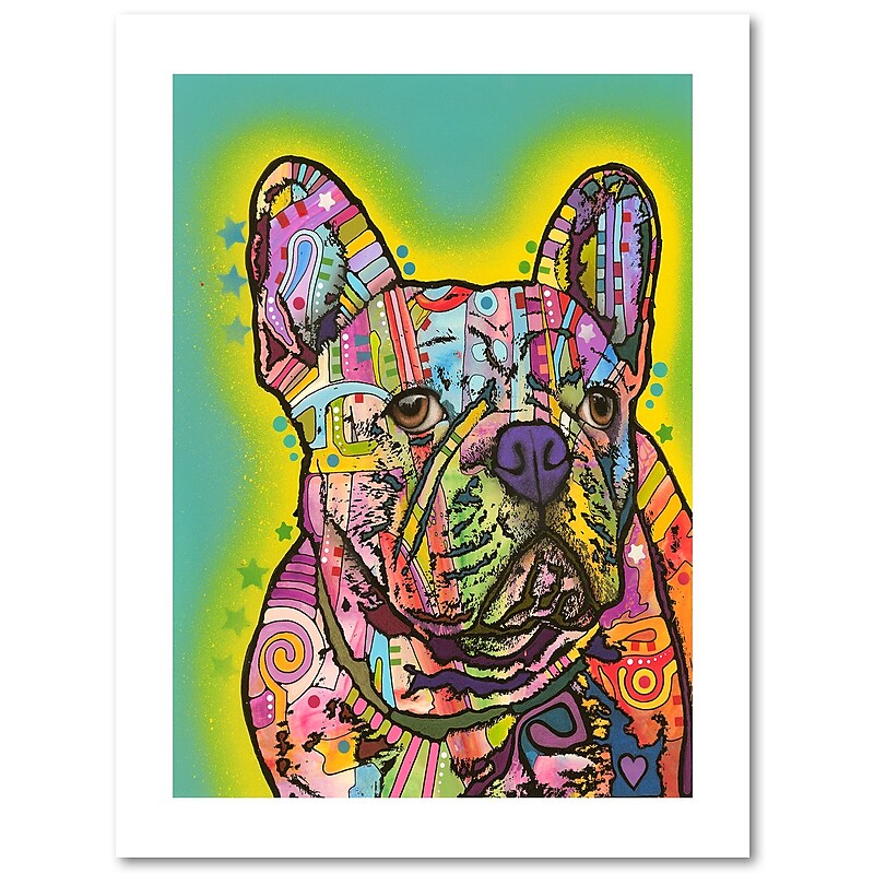 Trademark Fine Art Dean Russo 'French Bulldog III' 18" x 24" Paper Rolled Art Print (190836135479) image 1