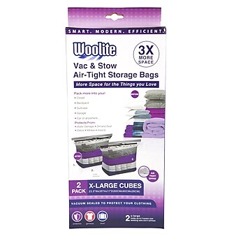 Woolite 2 Piece Air-Tight Jumbo Cube Vacuum Storage Bags
