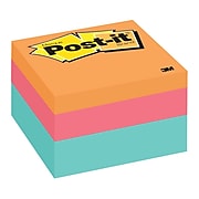 Post-it® Notes, 3" x 3", Aqua Wave, 470 Sheets/Pad, 1 Pad/Pack (2056-PP)