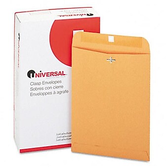 Universal Kraft Clasp Envelope Side Seam 28lb 9 x 12 Light Brown 100/box (AZRUNV35264)