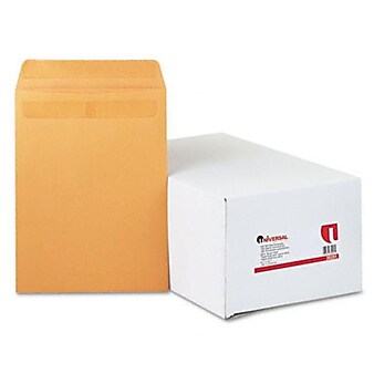 Universal Self-Stick File-Style Envelope Contemporary 12 1/2 x 9 1/2 Brown 250/box (AZRUNV35291)