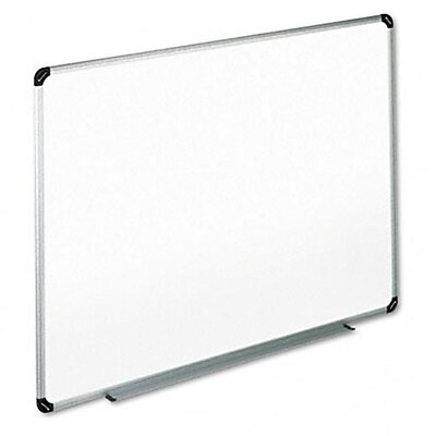 Dry Erase Board  Melamine  36 x 24  White  Black/Gray Aluminum/Plastic Frame -UNV43723