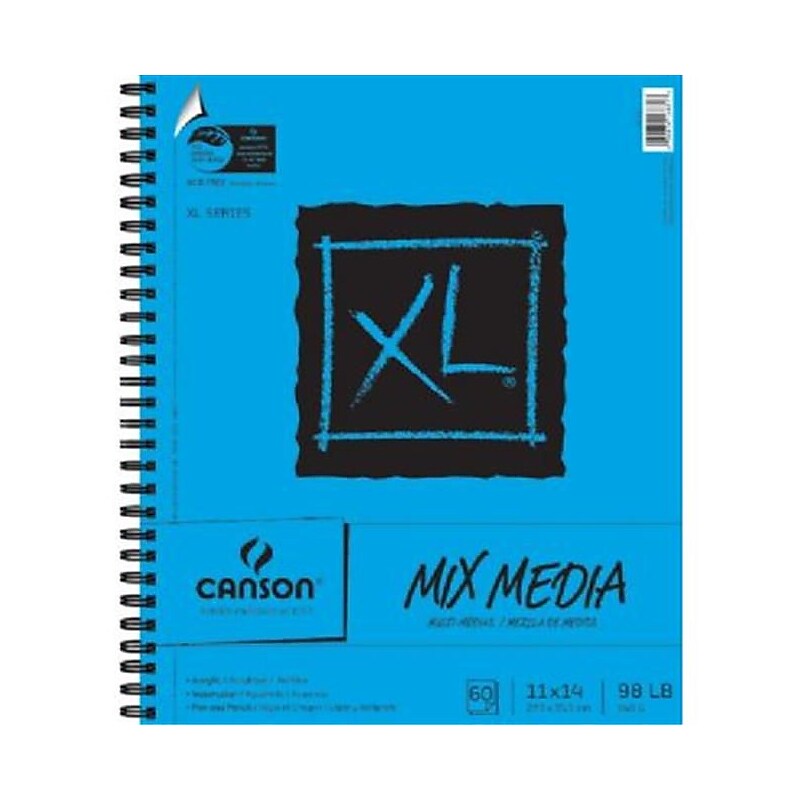 Canson XL Series 14" x 11" Wire Bound Mixed Media Sketch Pad, 60 Sheets/Pad (C100510929) image 1
