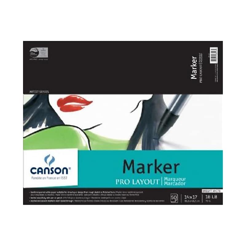 Canson 17" x 14" Mixed Media Sketch Pad, 24 Sheets/Pad (MCXC100511049) image 1