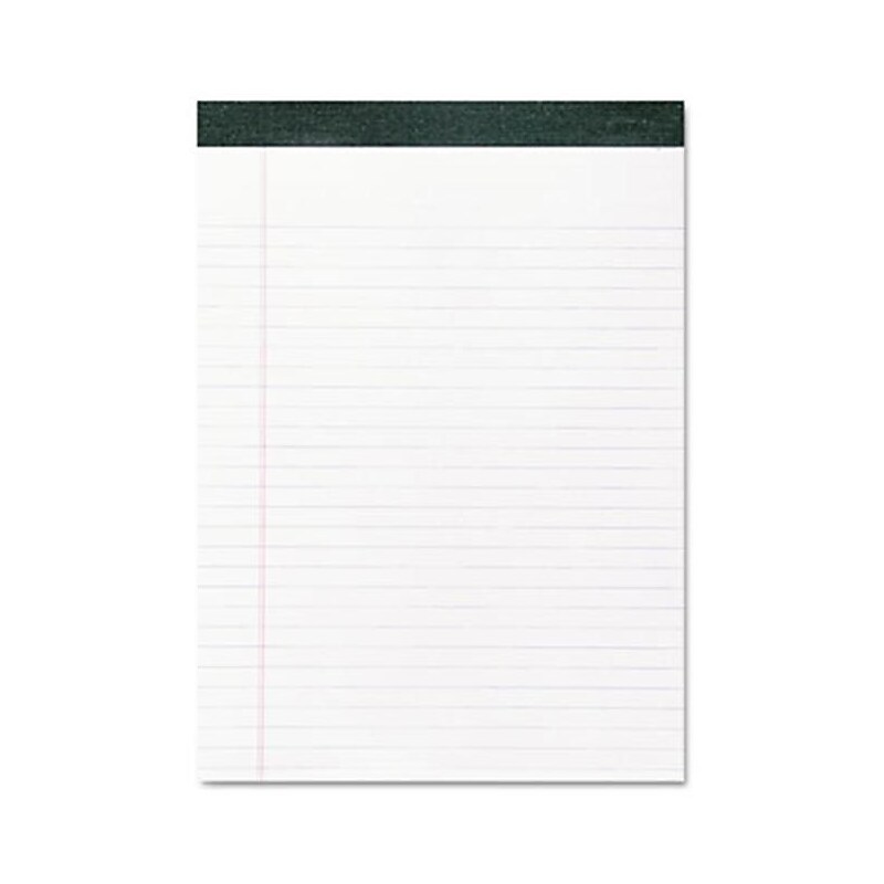 Roaring Spring Paper Products Recycled Legal Pad, 8.5" x 11.75", Wide Ruled, White, Dozen (ROA74713) image 1