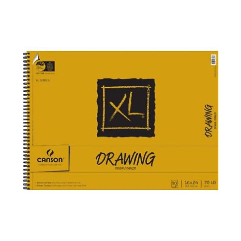 Canson XL Series 24" x 18" Wire Bound Drawing Sketch Pad, 30 Sheets/Pad (MCXC100510917) image 1