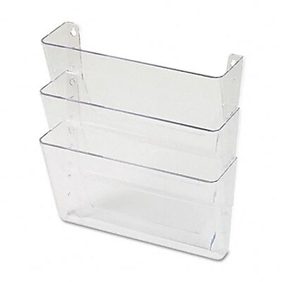 Universal 3 Pocket Wall File Starter Set, Letter, Clear