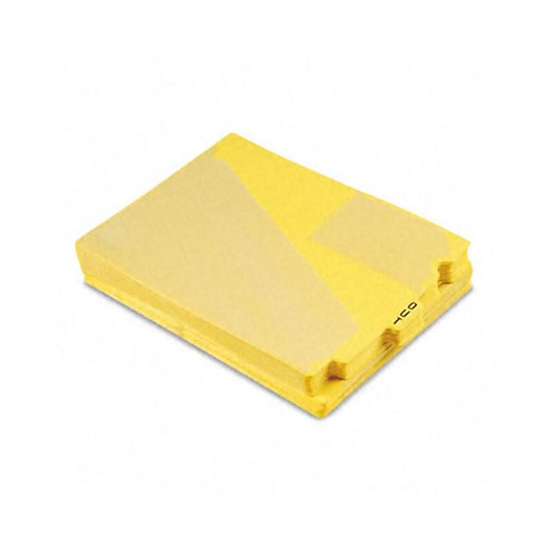 Pendaflex Out Index File Guide, Letter, Yellow, 50/Box (13544) image 1