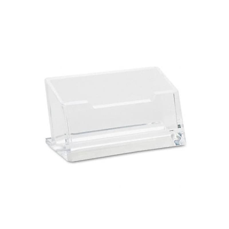 Kantek Clear Acrylic Business Card Holder,  Clear,  2"H x 4"W x 1 7/8"D image 1