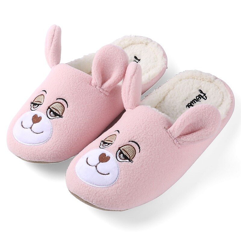 Aerusi Plush Animal Kid Slipper Pink Teddy Bear Size 11-13, EURO Size 31 image 1