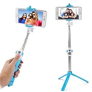 Vangoddy Bluetooth Remote Control Selfie Stick And Mini Tripod, Aqua